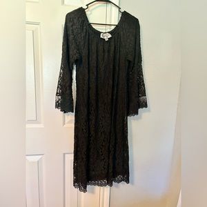 L&B Black Lace Western Style Dress Size S/M